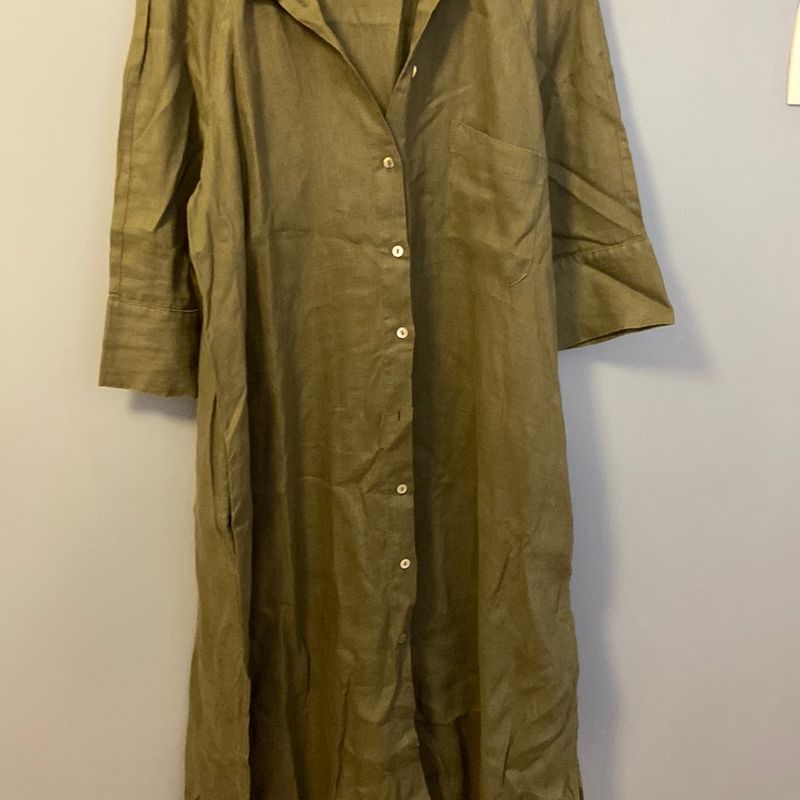 Túnica em Linho Zara Vestido Feminino Zara Usado 84835378 enjoei