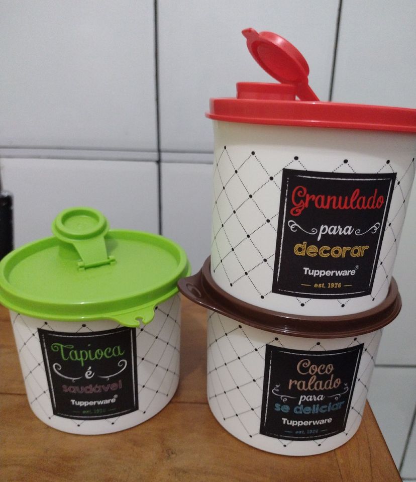 Tupper Coco Ralado Bistrô 250gramas , Tapioca 500 Ml , Granulado 500 Ml ...