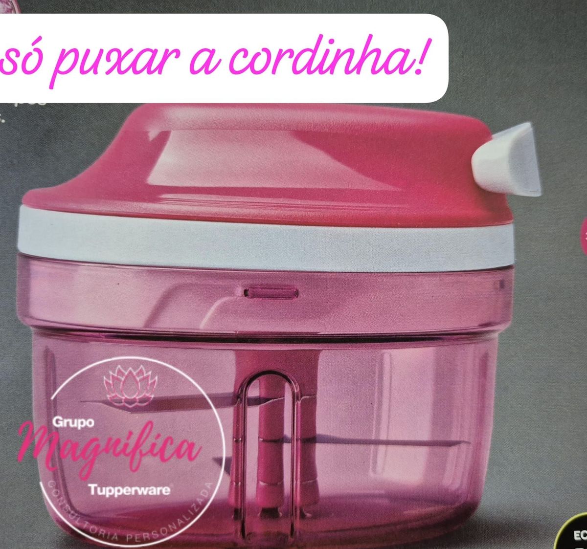 Tupperware. Turbo Chef Supersonic Rosa, 300 Ml. É Só Puxar a Cordinha ...