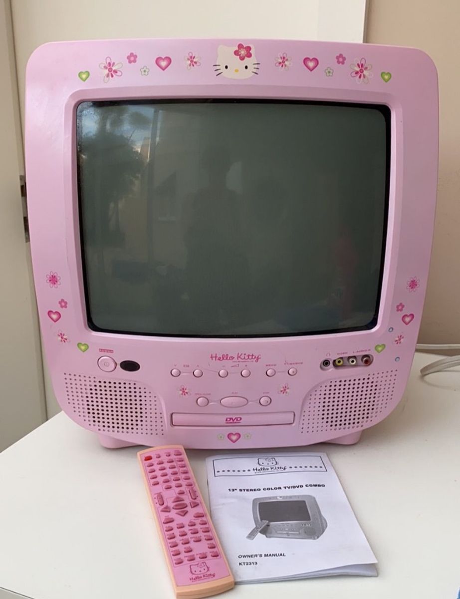 Tv com Dvd Hello Kitty Original 13 Polegadas | Sanrio Hello Kitty