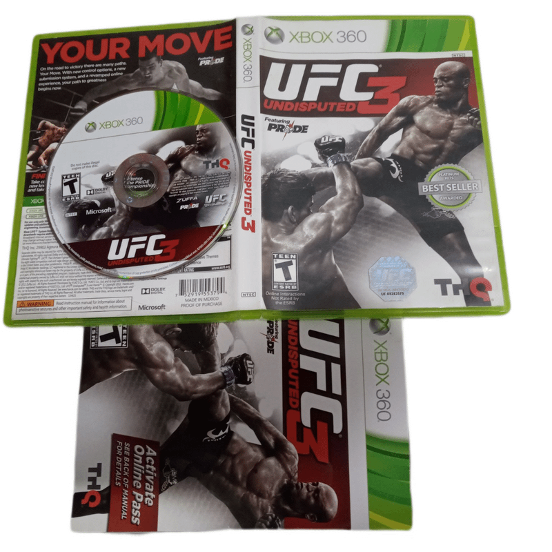 UFC 3 UNDISPUTED - JOGO USADO XBOX 360