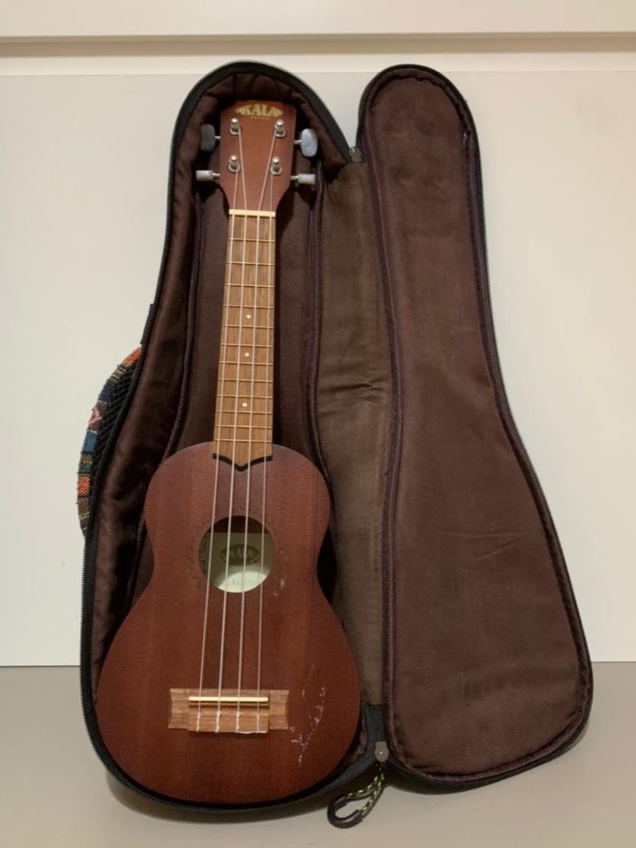 Ukulele Kala Brand K15s com Capa e Afinador Item de Música Kala