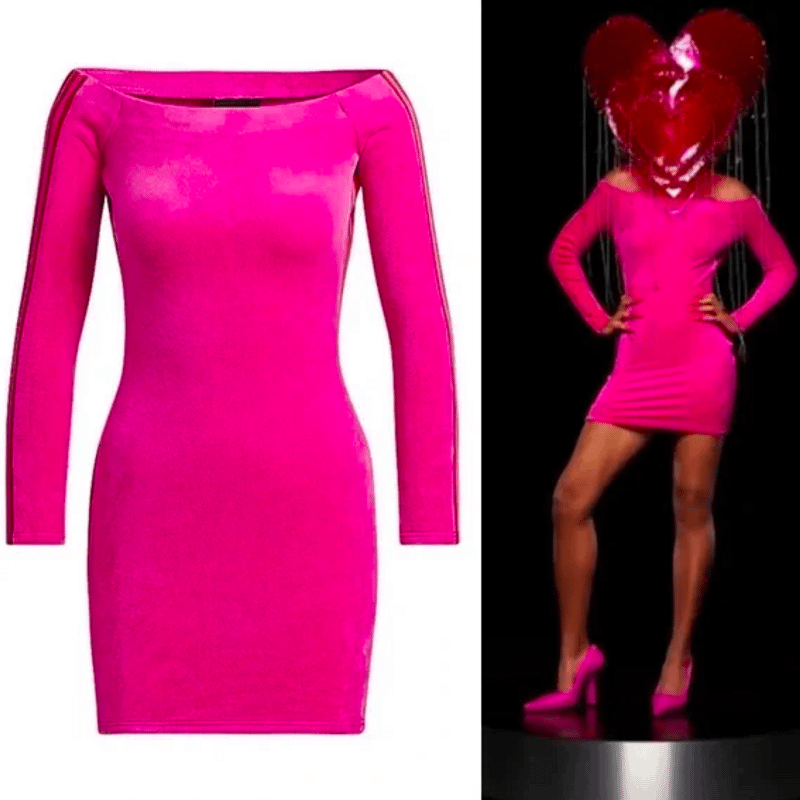 Última Unidade - Vestido Velour Dress Shock Pink Ivy Heart - Ivy Park X  Adidas - Original - Novo, Vestido Feminino Adidas X Ivy Park Nunca Usado  91471323