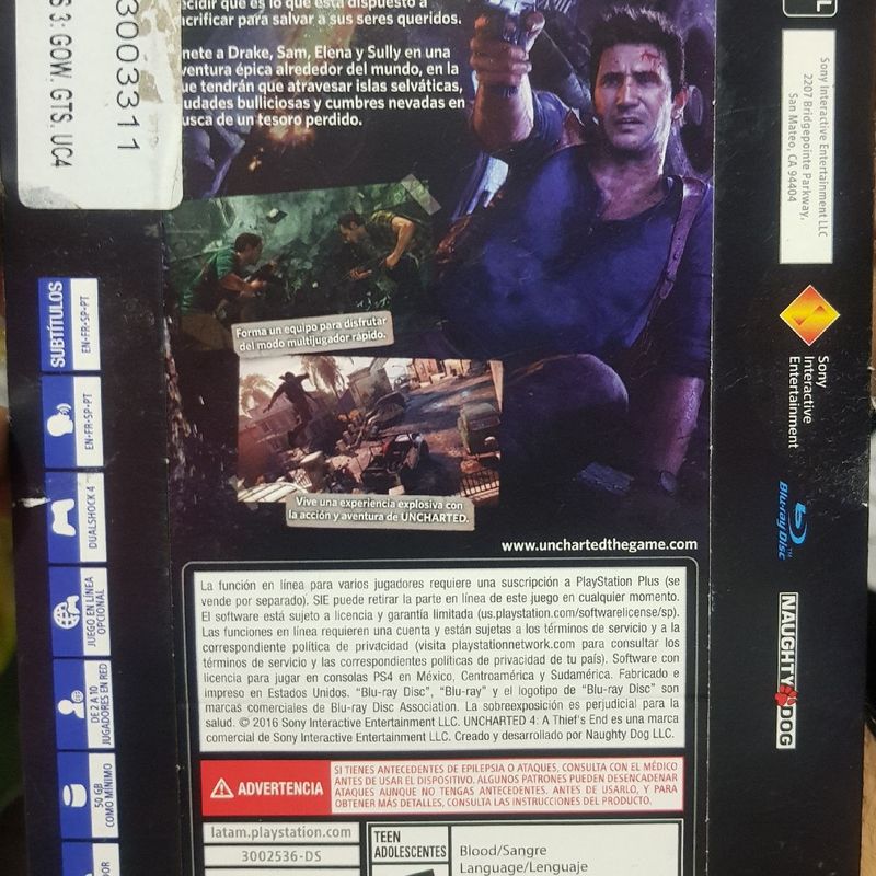 Uncharted 4 - Midia Fisica PS4 Original