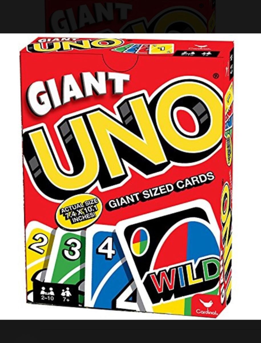 RARIDADE - UNO Gigante - NOVO - cartas Jumbo king-size 11 cm - 32 cartas -  versão UMO - o clássico jogo de cartas, agora em versão gigante!