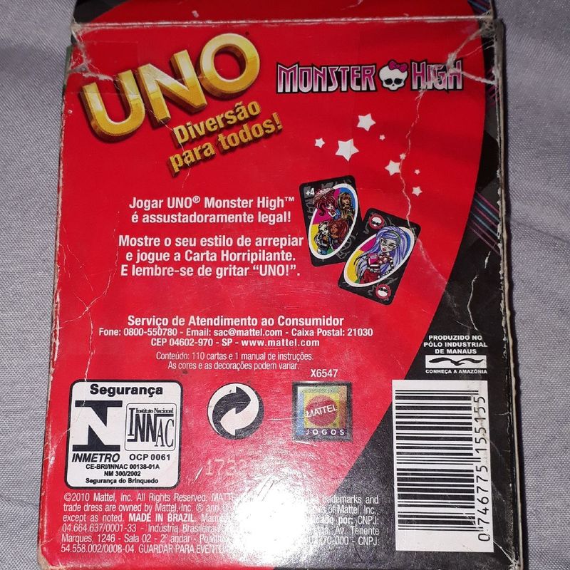 Jogo Uno Monster High - Mattel em Promoção na Americanas