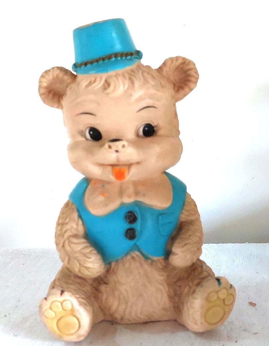 Ursinho Antigo de Plastico Urso Estrela Ursinho Vintage Anos 60 70 ...