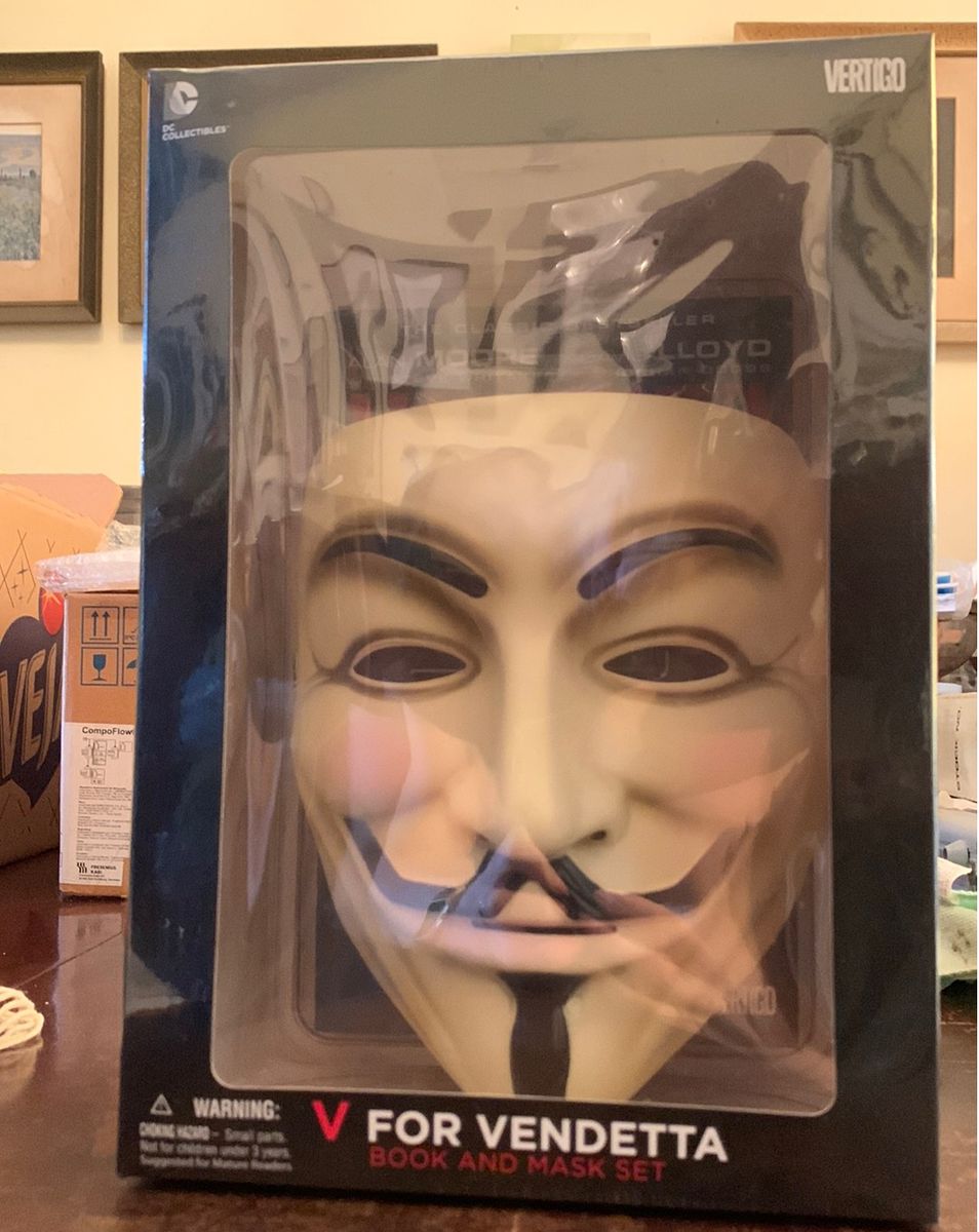 V For Vendetta Book & Mask Set | Livro Vertigo Nunca Usado 82708991 ...