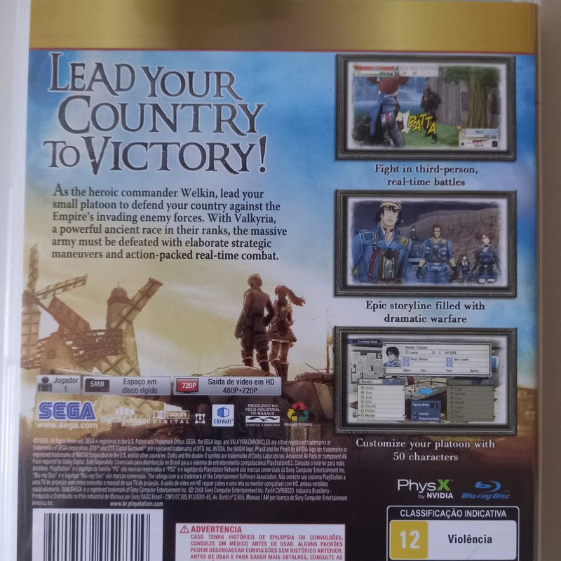 VALKYRIA CHRONICLES PS3, Jogos PS3 Promoção