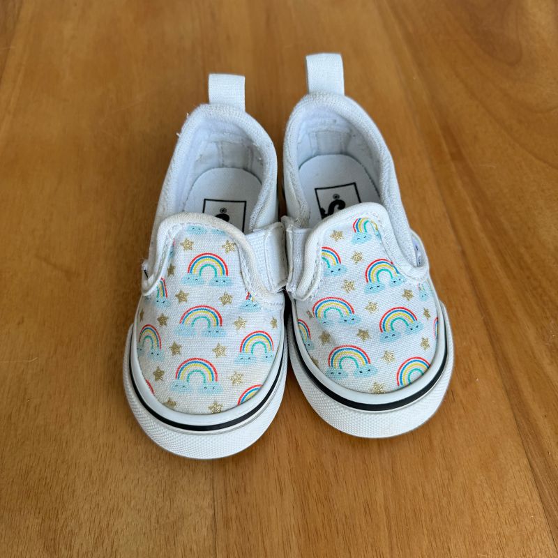 Tenis vans sola fashion arco iris