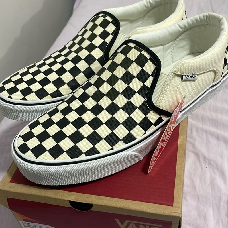 Vans Asher Vans Xadrez Slip On Vans Slip Slip Branco Masculino