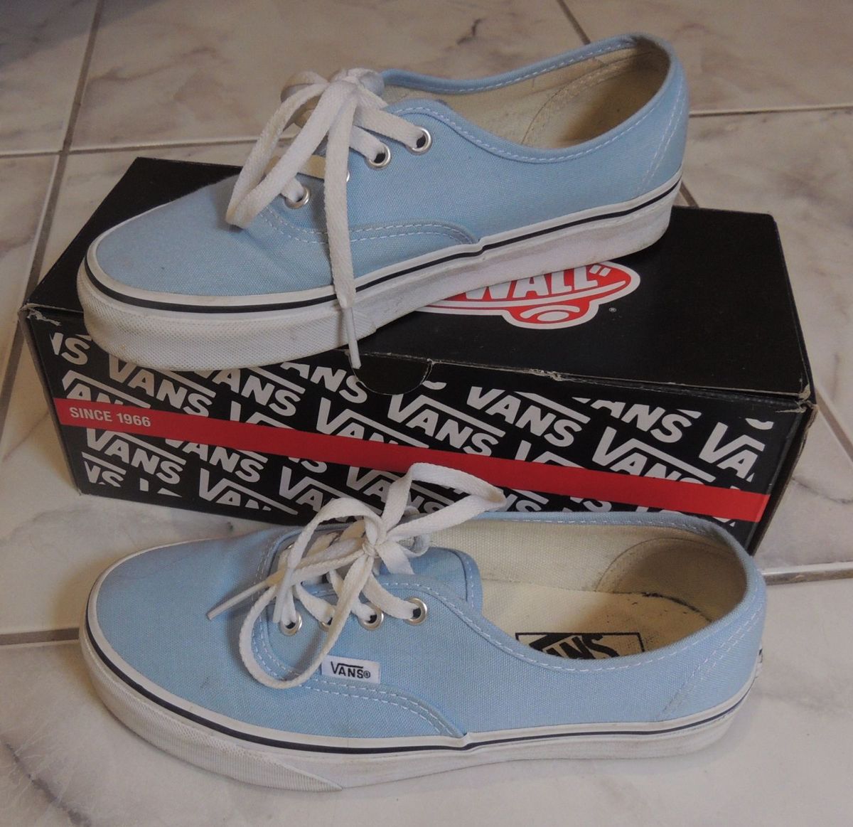 tenis vans authentic azul bebe