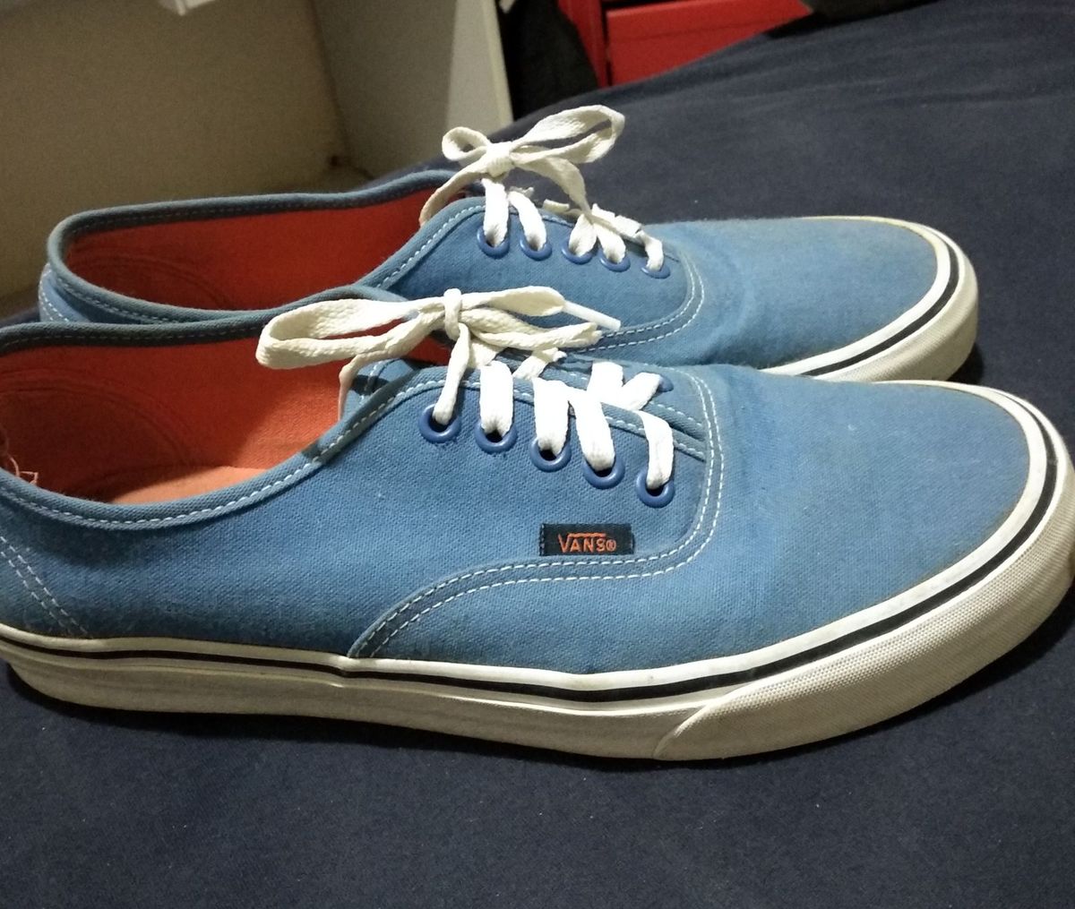 tenis vans authentic azul claro