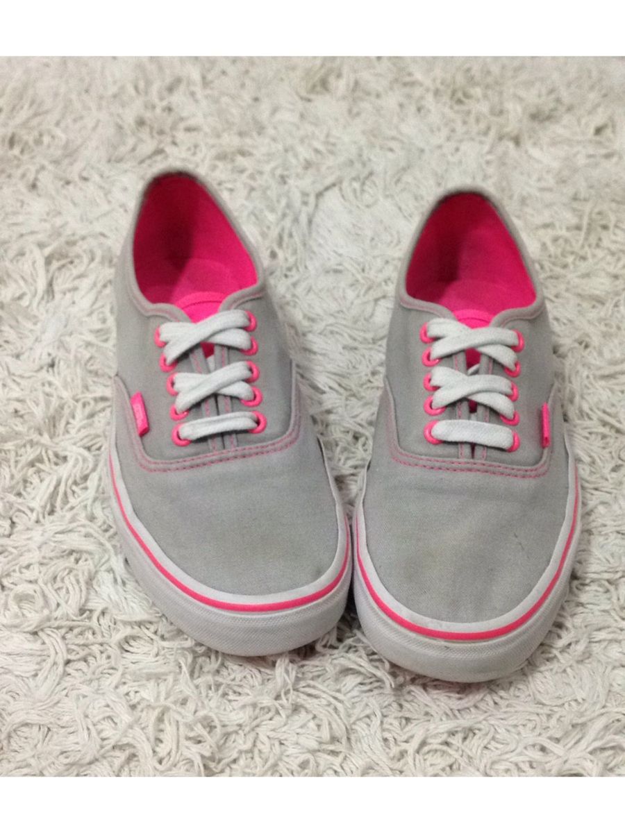 tenis vans feminino cinza e rosa