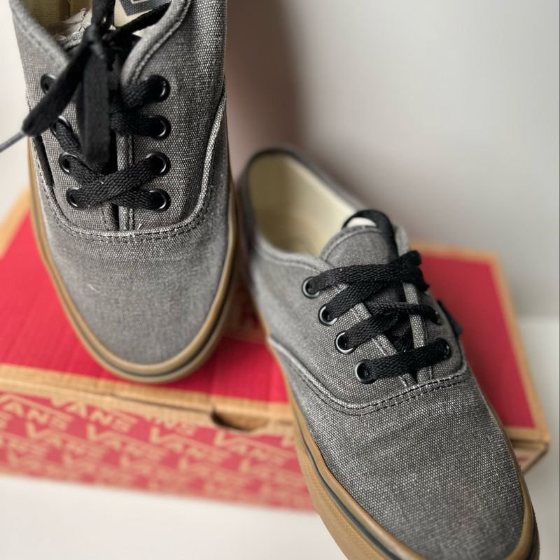 Vans Authentic Cinza e Marrom  Tênis Feminino Vans Usado 82575353