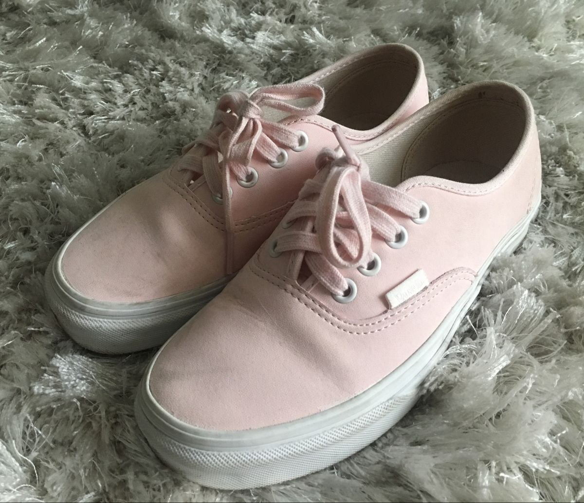 tenis vans rosa couro
