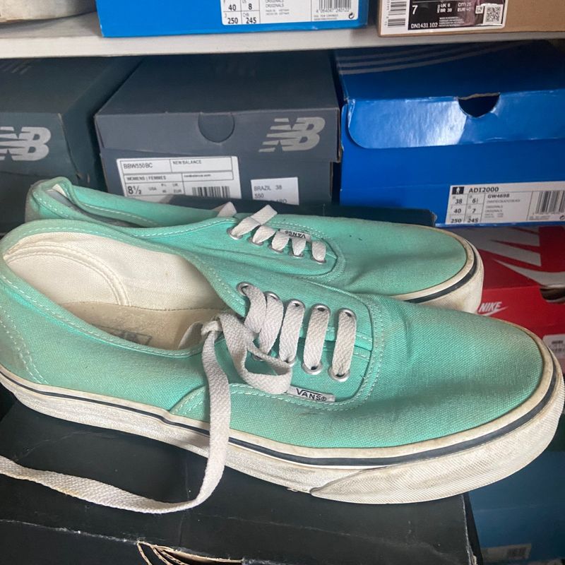 Vans feminino cheap verde agua