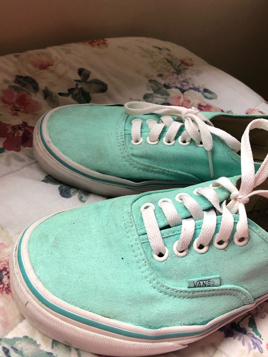 tenis vans feminino verde agua