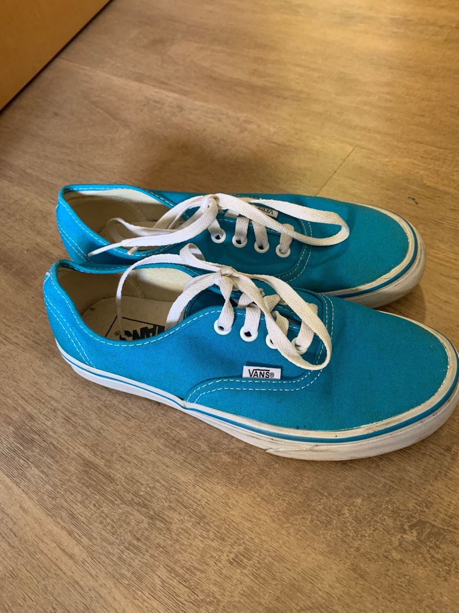 Vans Azul+preto+branco | Tênis Feminino Vans Usado 90657867 | enjoei