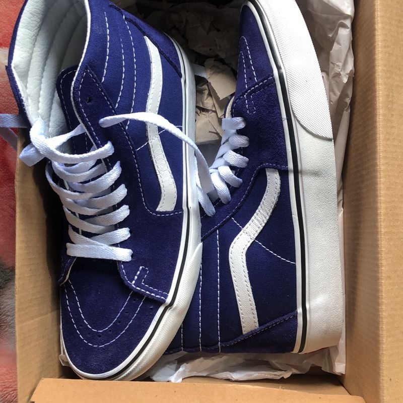 Vans azul marinho feminino fashion