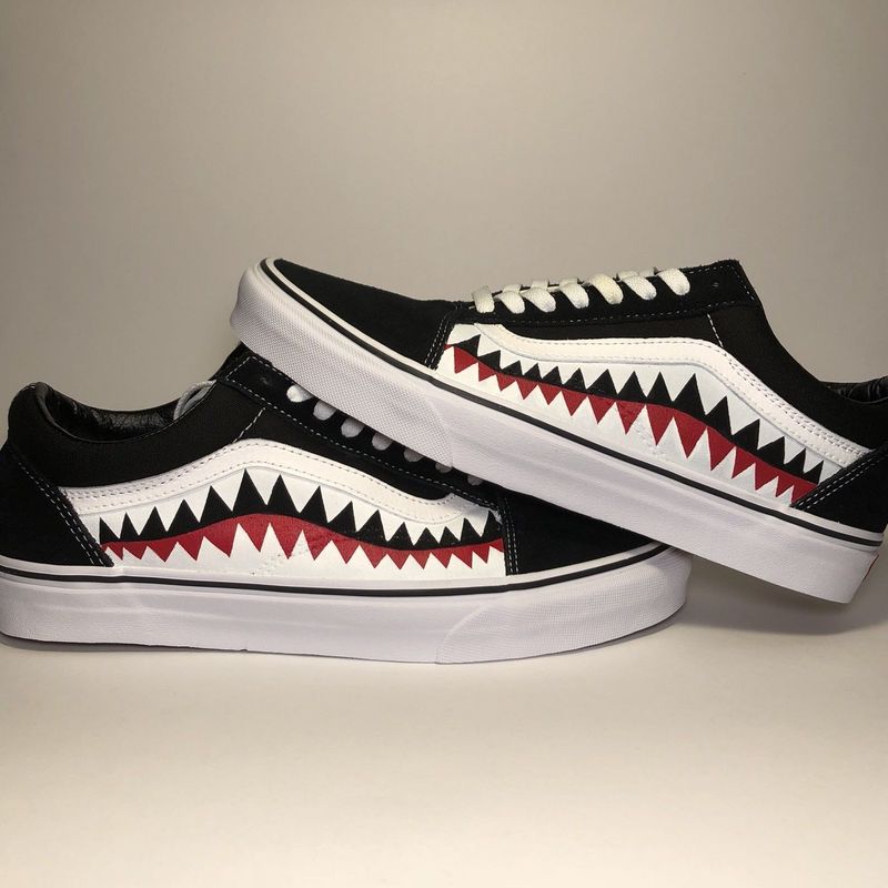 Tenis vans bape store shark