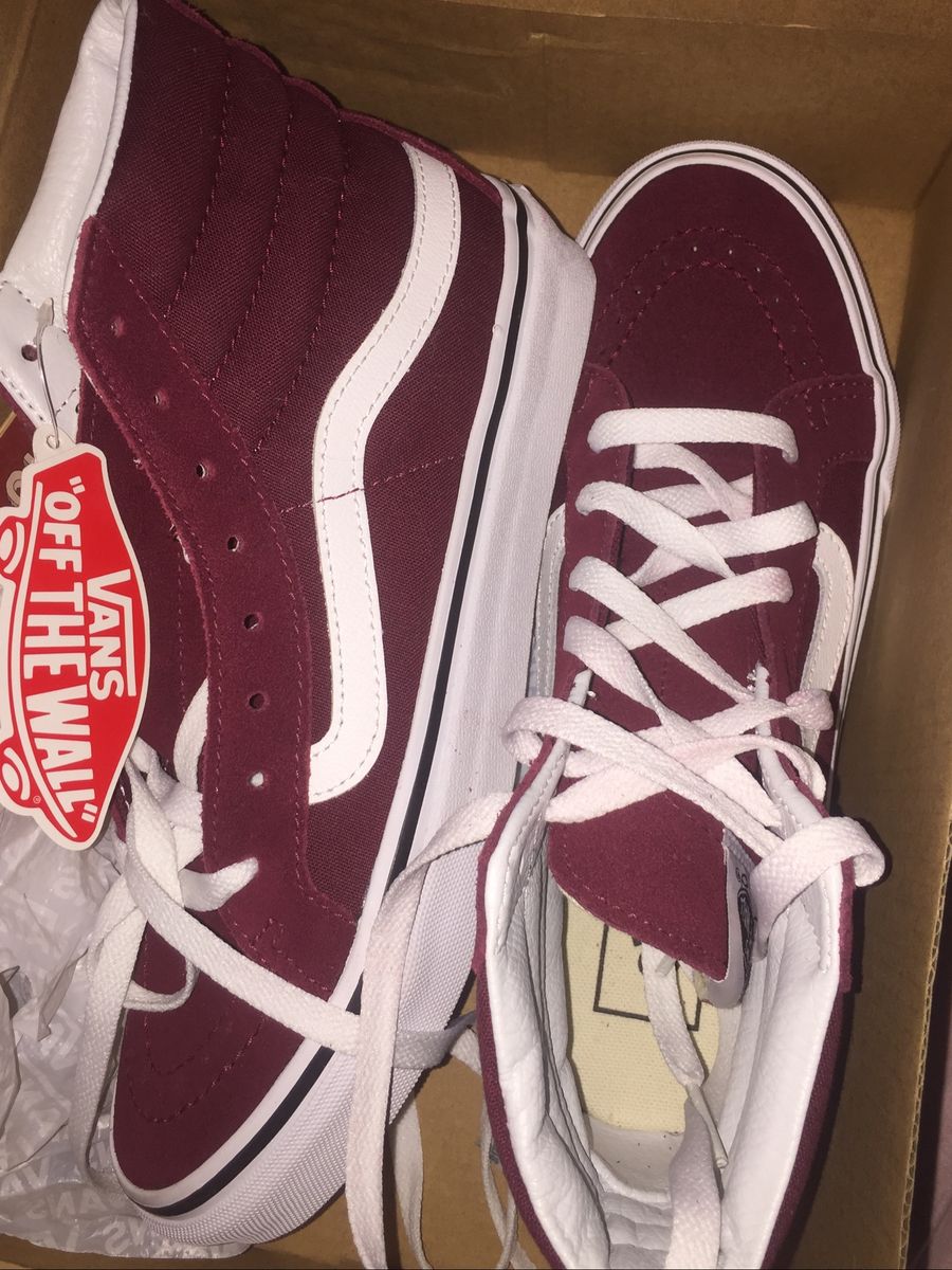 vans botinha vinho