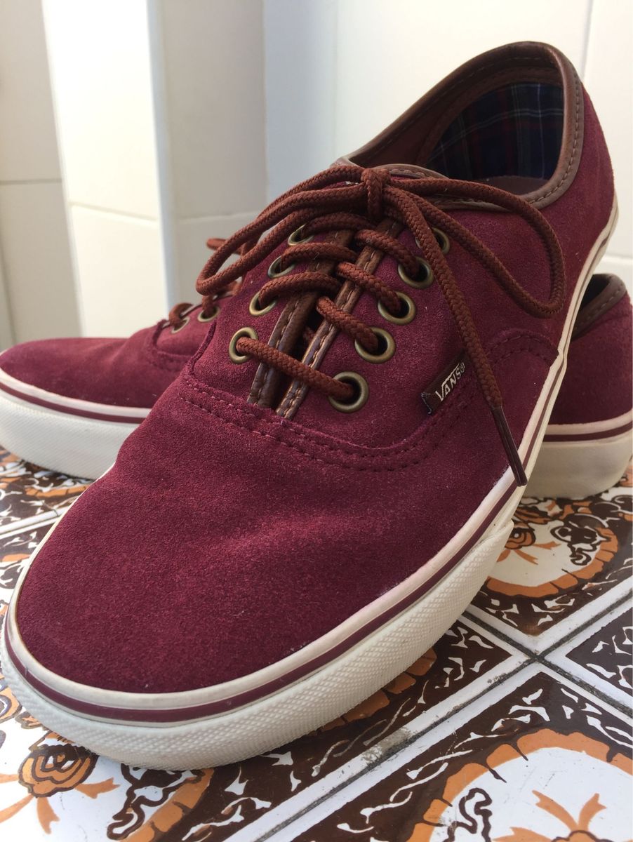 vans camurça vinho