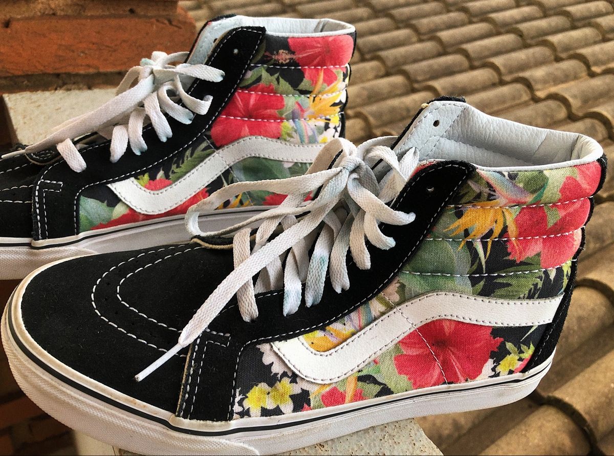 vans florido cano alto