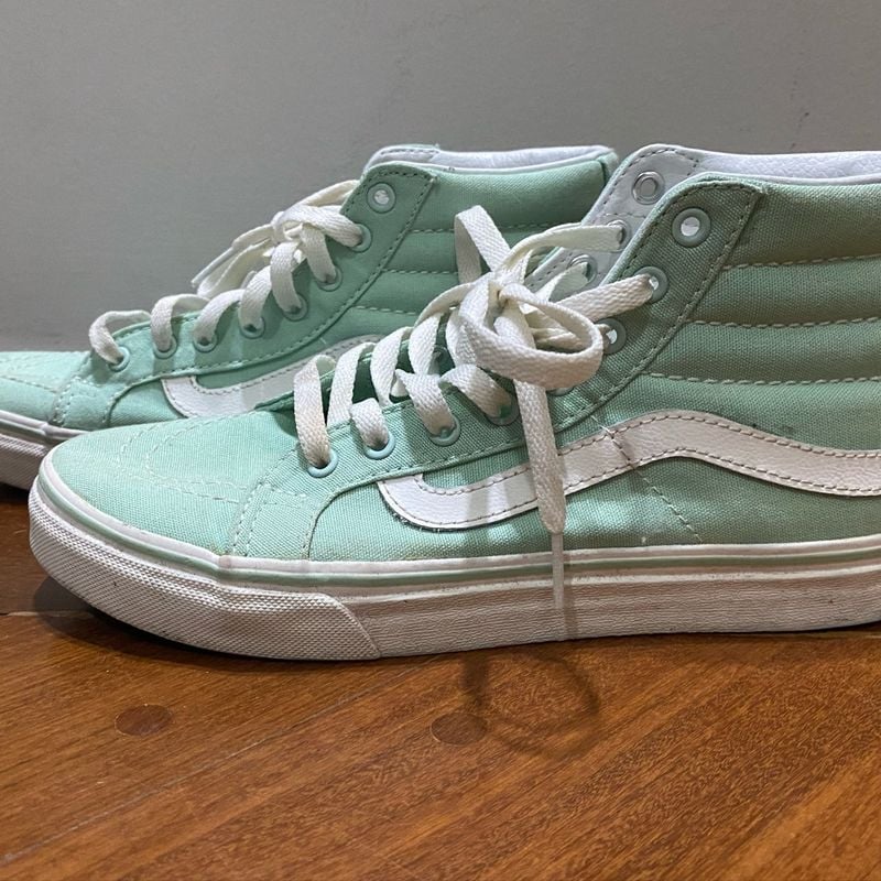 Vans Verde com Detalhe em Couro | Tênis Feminino Vans Usado 89177493 |  enjoei