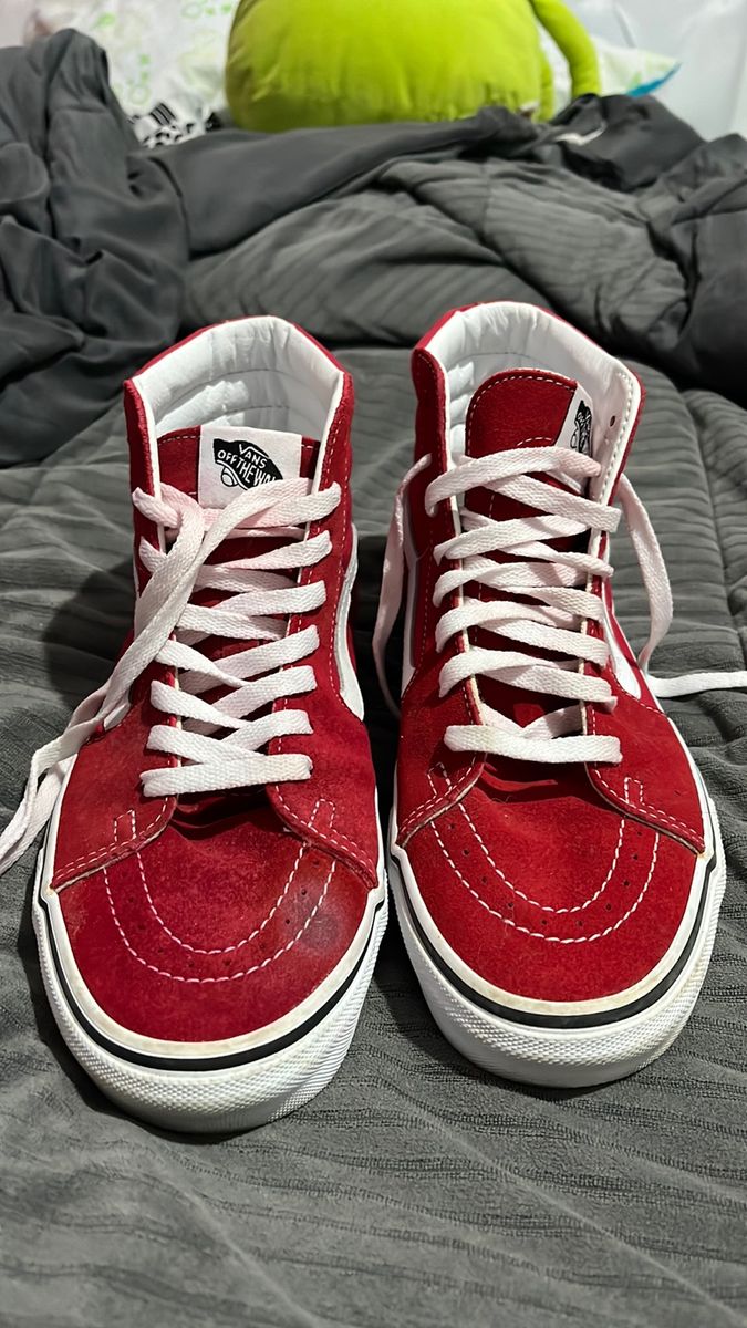 Vans vermelho cano sales alto