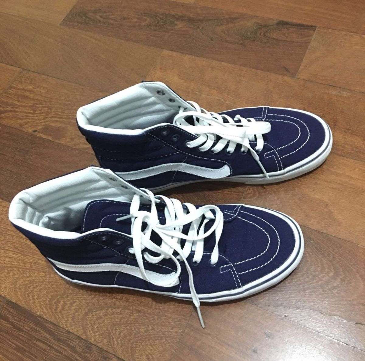 tenis vans cano alto azul