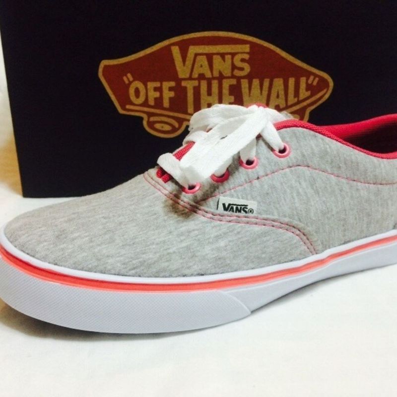 Tenis Vans Cinza e Rosa