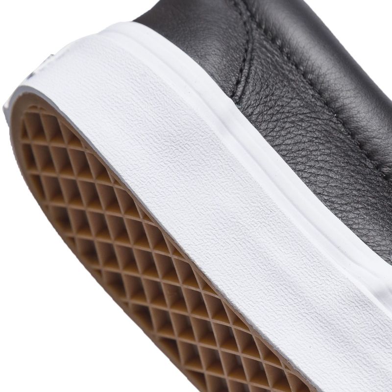 Vans Classic Slip On Preto Couro (original) Tênis Feminino Vans Nunca  Usado 40116449 enjoei