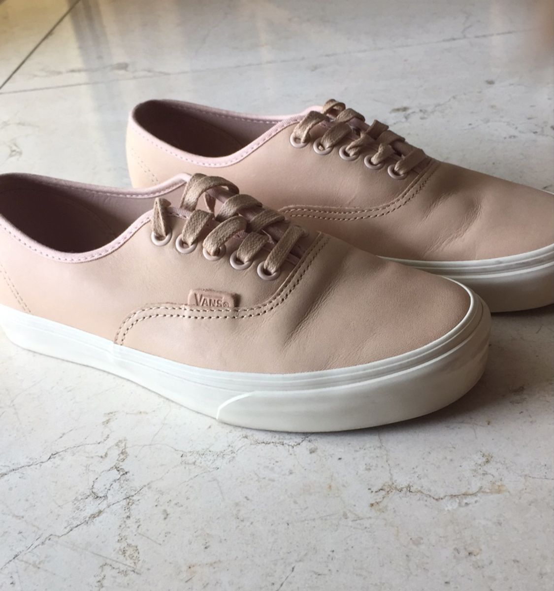 tenis vans rosa couro