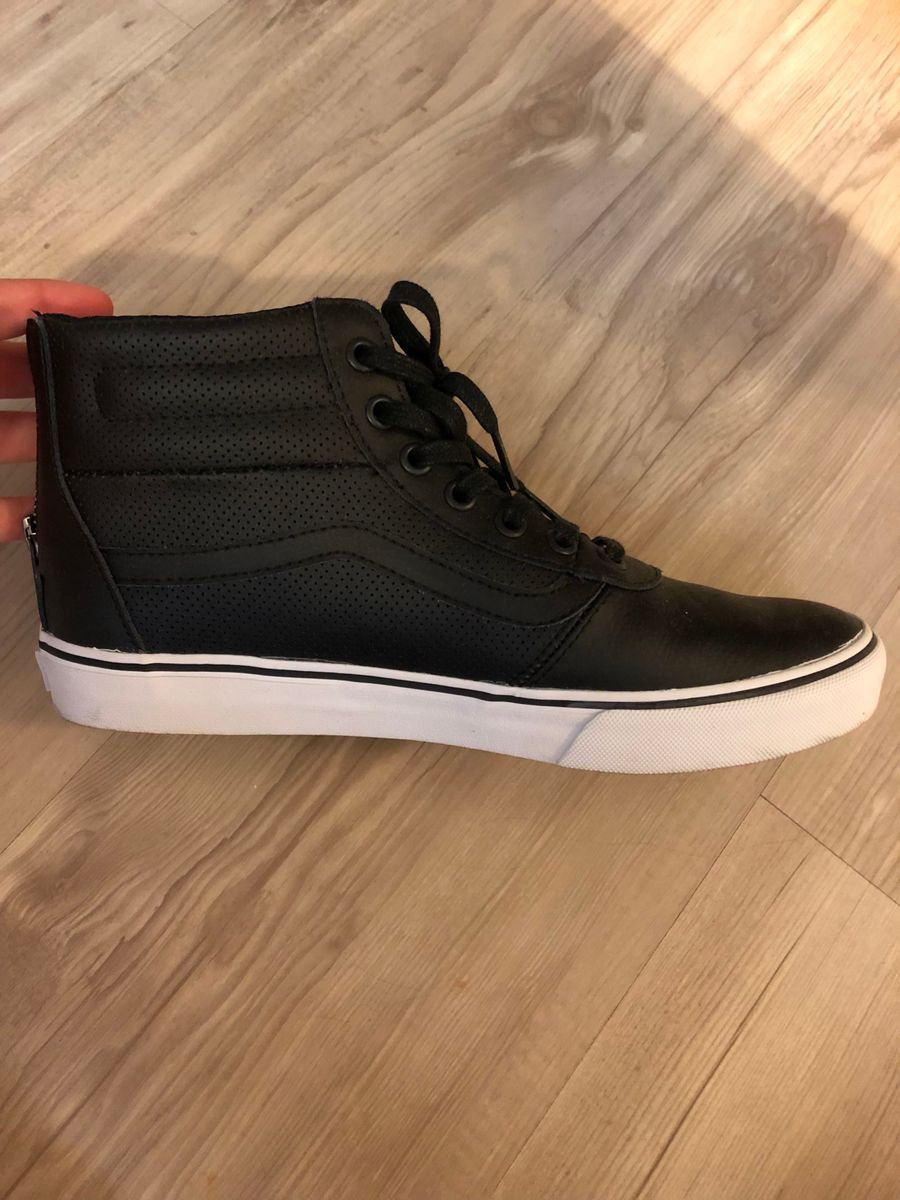 tenis vans couro preto