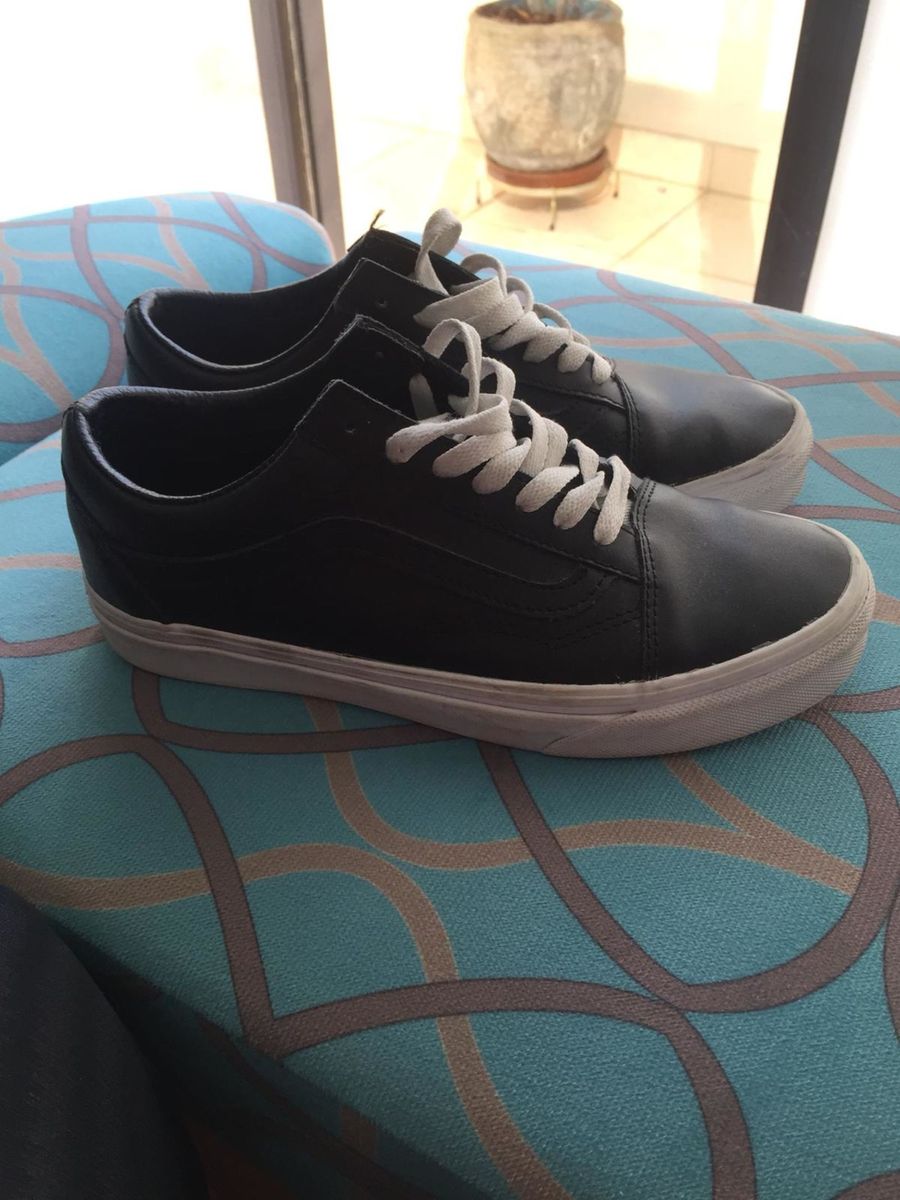 Vans Couro Preto Tênis Feminino Vans Usado enjoei