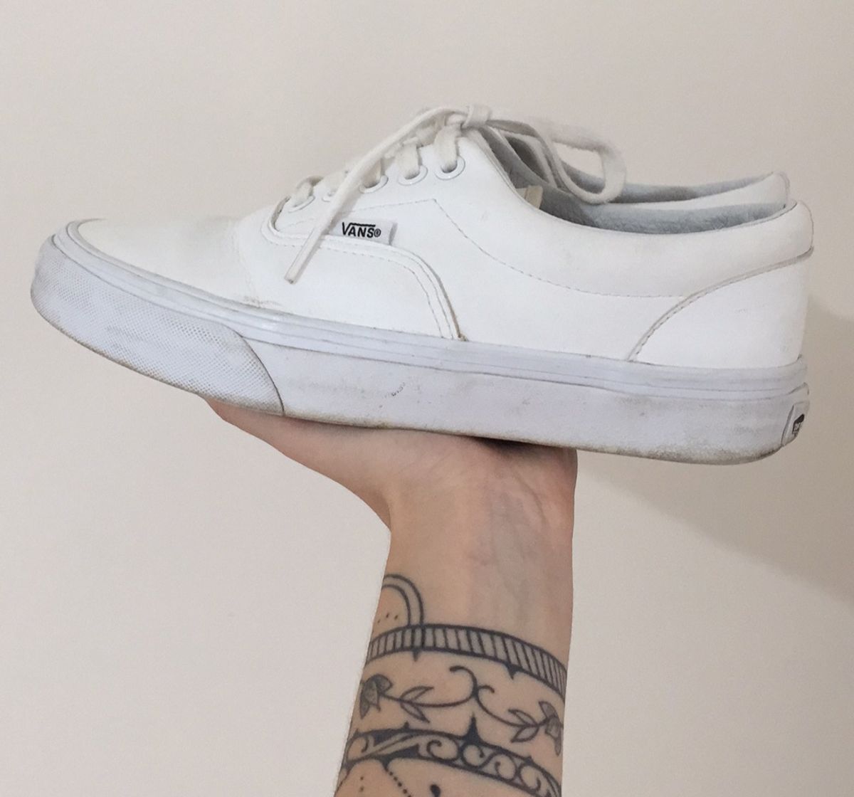 vans era couro branco