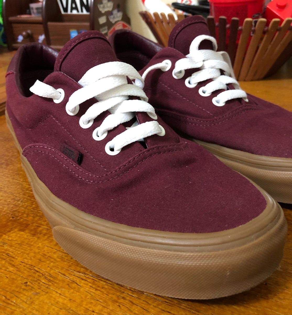 tan vans gum sole