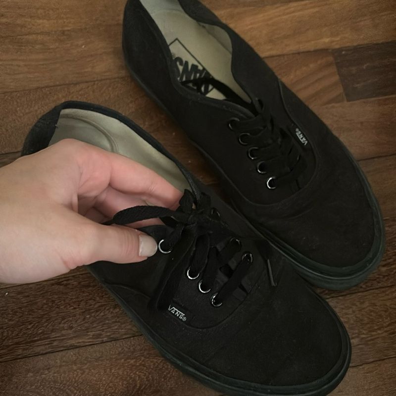Vans Inteiro Preto Tecido Vans Usado 109435905 enjoei