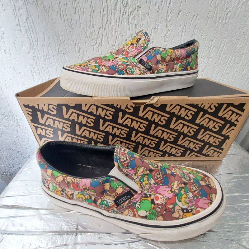 Vans Mario Nintendo X Classic Slip On Super Mario Bros Raridade P Colecionador Vans Usado 110508357 enjoei