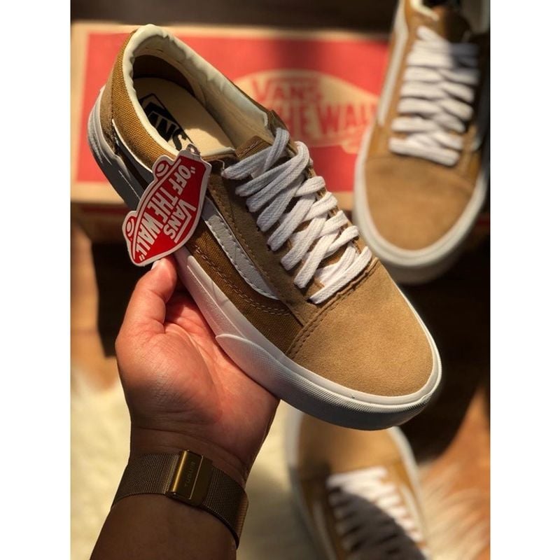 Vans Old Skool Branco em Couro | Tênis Feminino Vans Nunca Usado 41898463 |  enjoei