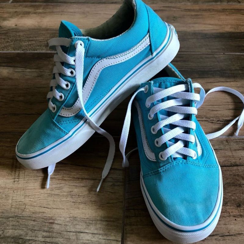 Vans Old Skool Azul T nis Feminino Vans Usado 84695312 enjoei