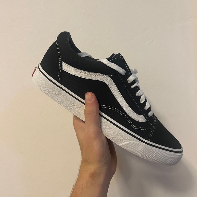 Vans classic best sale preto e branco