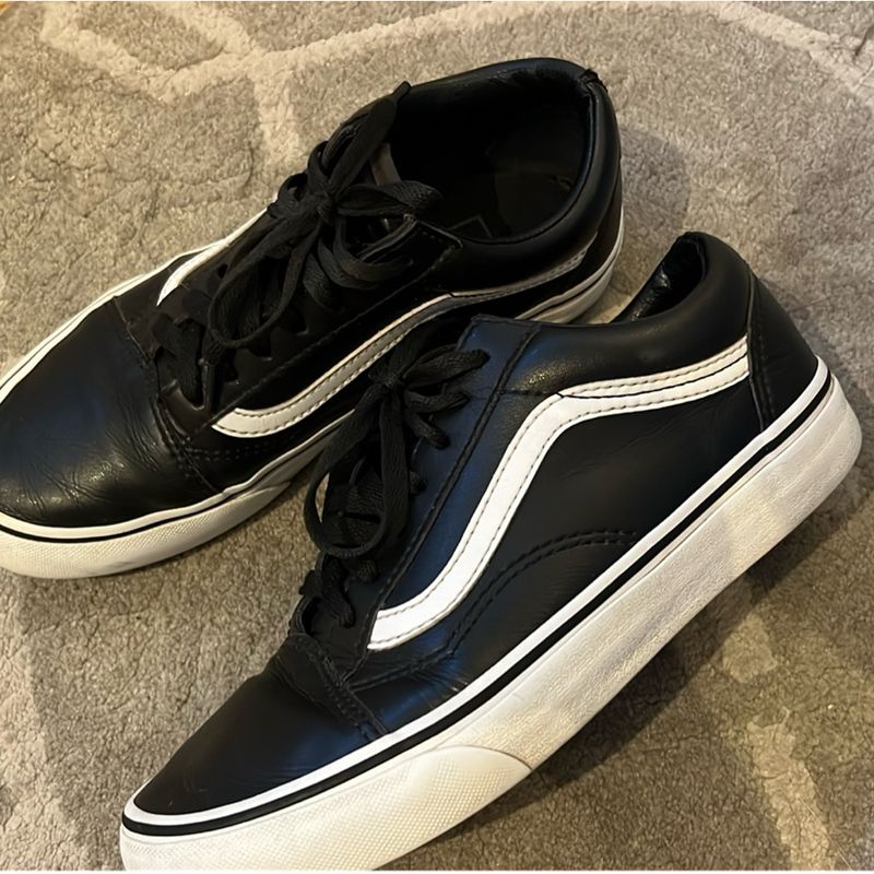 Vans old best sale skool couro