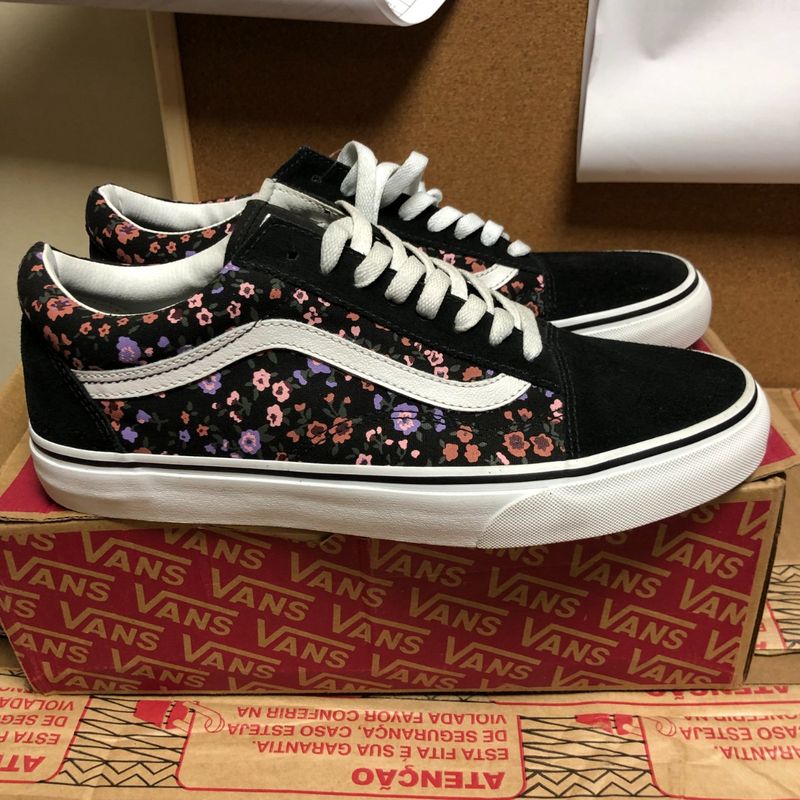 Vans floral outlet masculino