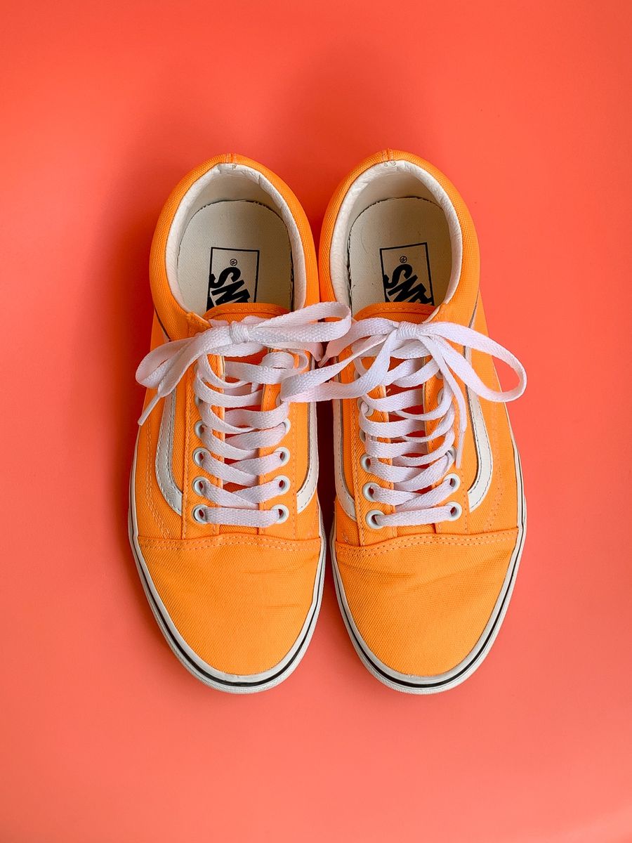 Tenis vans old skool hot sale laranja