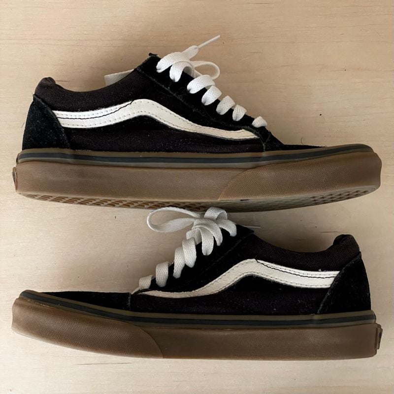 Vans preto com fashion borda marrom