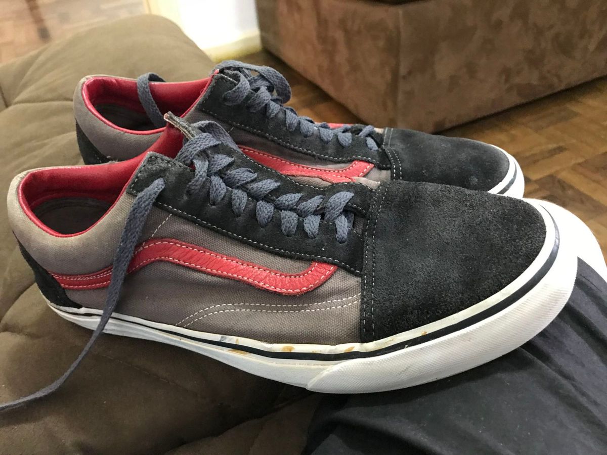 vans old skool preto e vermelho