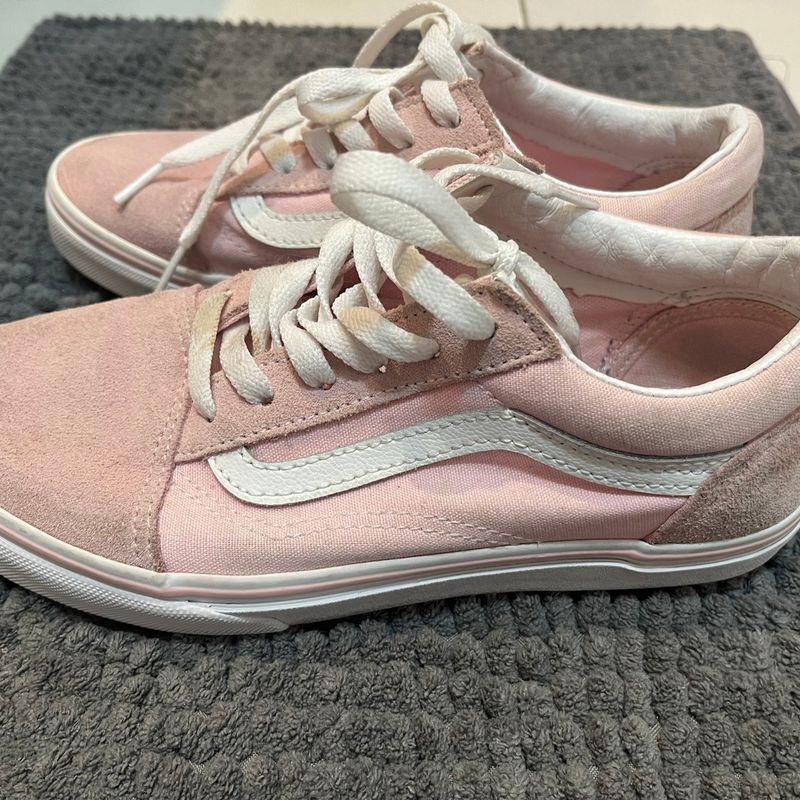 Vans Old Skool Rosa Claro Vans Usado 101370355 enjoei