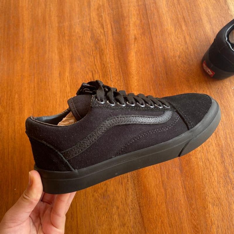Vans Old Skool Todo Preto Tênis Feminino Vans Nunca Usado